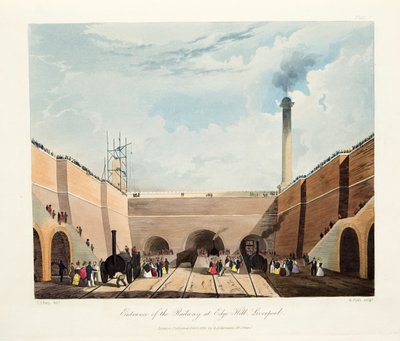 Entrée du chemin de fer à Edge Hill, Liverpool, 1831 - Thomas Talbot Bury