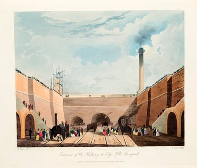 Entrée du chemin de fer à Edge Hill, Liverpool, 1831 - Thomas Talbot Bury