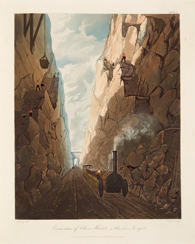 Excavation du Mont Olive, à 4 miles de Liverpool, 1831 - Thomas Talbot Bury