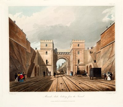 Arc mauresque, vue depuis le tunnel, 1831 - Thomas Talbot Bury