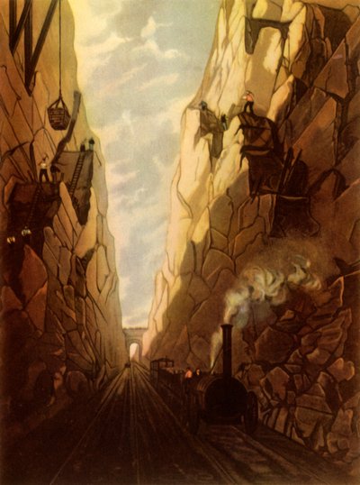 Olive Mount Cutting sur le chemin de fer Liverpool et Manchester - Thomas Talbot Bury