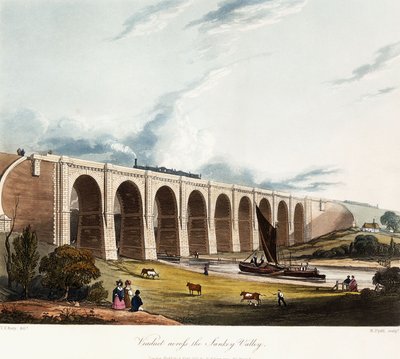 Viaduc traversant la vallée de Sankey, 1831 - Thomas Talbot Bury