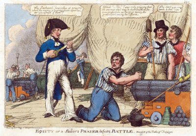 Équité ou la prière du marin avant la bataille - Thomas Tegg