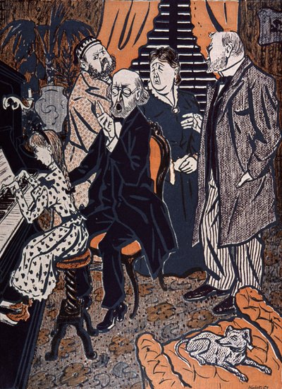 Concert de Famille au piano dans : Simplicissimus, Allemagne - Thomas Theodor Heine