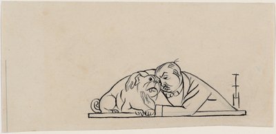 Autoportrait avec un carlin - Thomas Theodor Heine