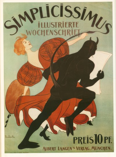 "Simplicissimus" / Thomas Theodor Heine / Lithographie en couleur, 1919 - Thomas Theodor Heine