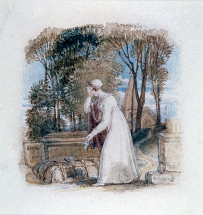 Constantia à la tombe de Théodose, 19ème siècle - Thomas Uwins