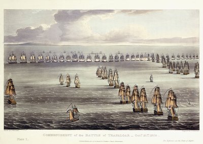 Le commencement de la bataille de Trafalgar, 21 octobre 1805, 1817 - Thomas Whitcombe