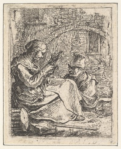 Femme filant - Thomas Wijck