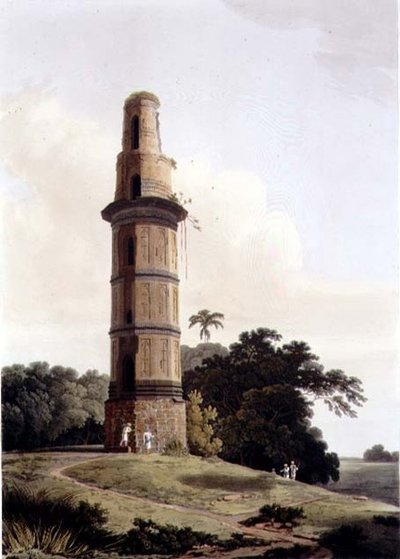 Un Minar à Gour, planche XXIII - Thomas und William Daniell