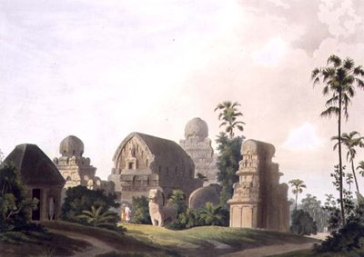 Rochers sculptés à Mavalipuram sur la côte de Coromandel, planche I de la partie 3 de 