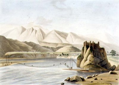 Le pont de corde à Sirinagur, planche XXIII de la partie 6 de 