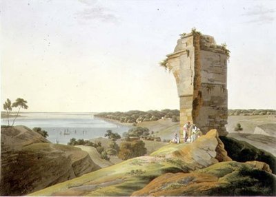 Vue des ruines du fort de Currah, sur le Gange, planche XXI de la Partie 4 de 