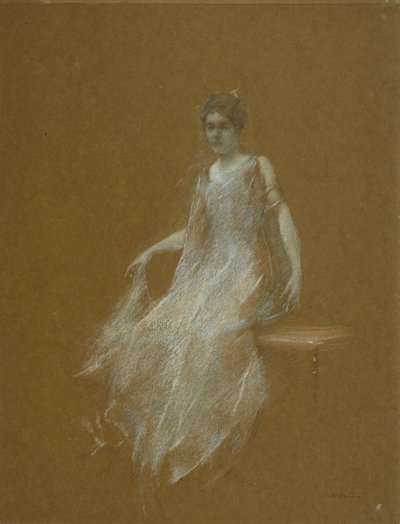 La dame en blanc - Thomas Wilmer Dewing