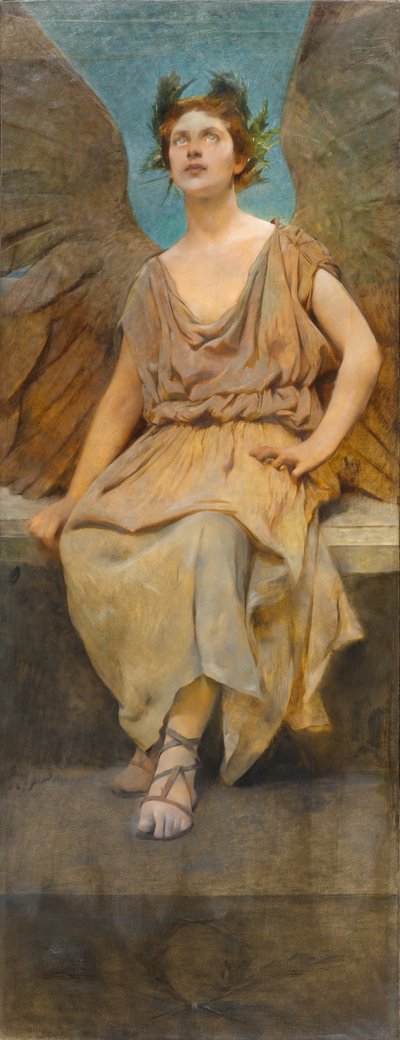 Figure allégorique ailée - Thomas Wilmer Dewing
