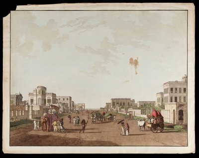 Old Court House Street vue du sud des vues de Calcutta - Thomas und William Daniell