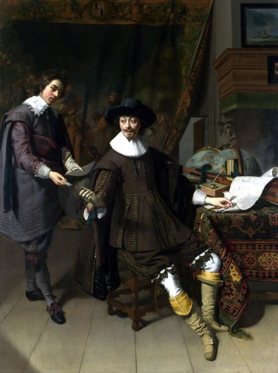 Constantijn Huygens et son secrétaire - Thomas de Keyser