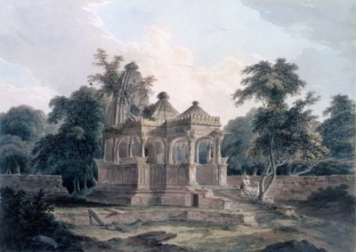 Temple hindou dans le fort de Rohtas, Bihar, Inde - Thomas und William Daniell