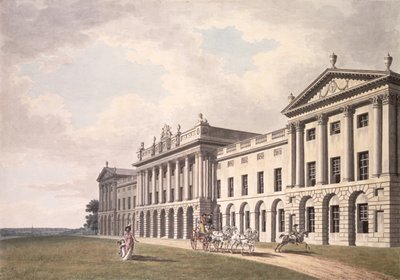 Vue de Heveningham Hall dans le Suffolk, la résidence de Sir Gerrard Vanneck, 18ème siècle - Thomas van der Wilt