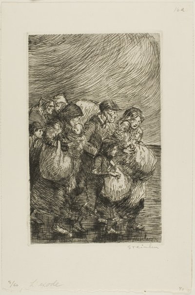 Personnes évacuées - Théophile Alexandre Pierre Steinlen