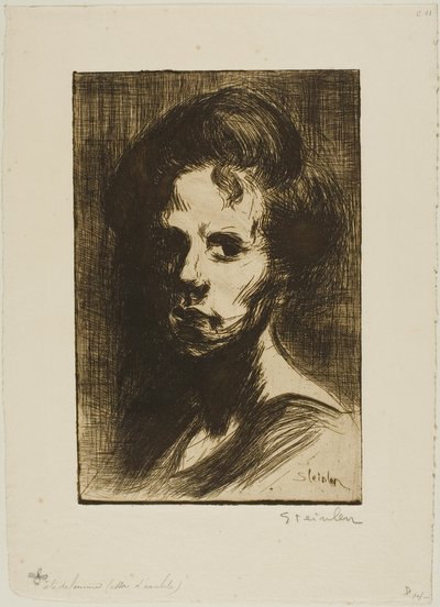 Tête de femme, plaque I - Théophile Alexandre Pierre Steinlen