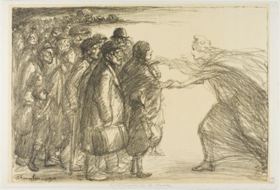 Réfugiés de la Meuse - Théophile Alexandre Pierre Steinlen
