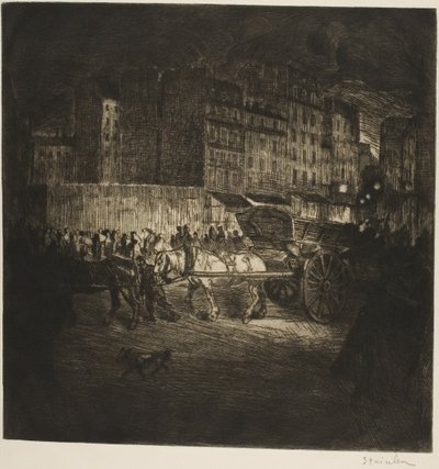 Le chariot à ordures - Théophile Alexandre Pierre Steinlen