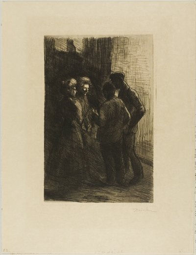 Deux femmes de la rue et leurs compagnons - Théophile Alexandre Pierre Steinlen