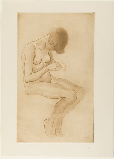 Femme se refaisant les ongles - Théophile Alexandre Pierre Steinlen