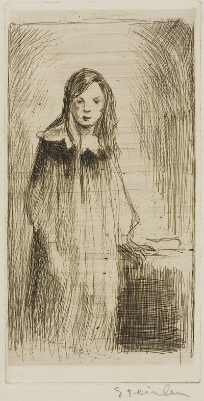 Jeune fille debout - Théophile Alexandre Pierre Steinlen