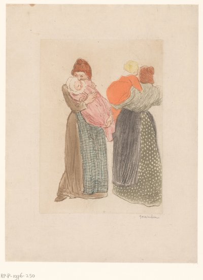 Les deux mères - Théophile Alexandre Steinlen (signed by artist)