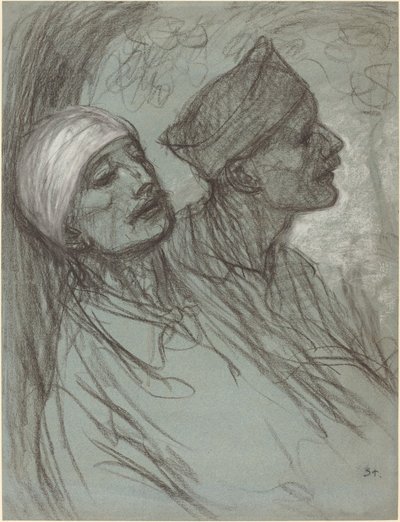Un soldat blessé et son camarade, 1916 - Théophile Alexandre Steinlen
