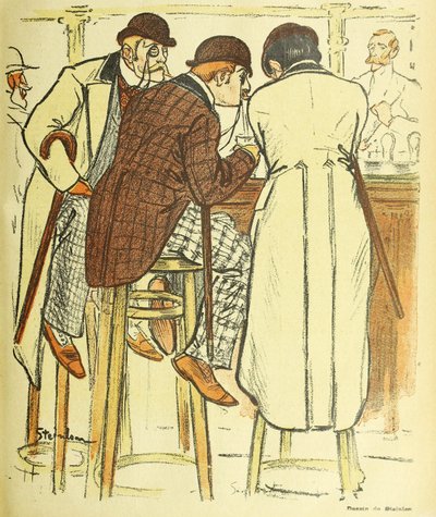 Au bar, de Gil Blas Illustre, pub. 1899 lithographie en couleur, 1899 - Théophile Alexandre Steinlen