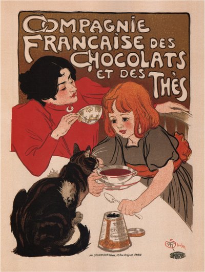 Affiche de la Compagnie Française des Chocolats et des Thés, 1895 - Théophile Alexandre Steinlen