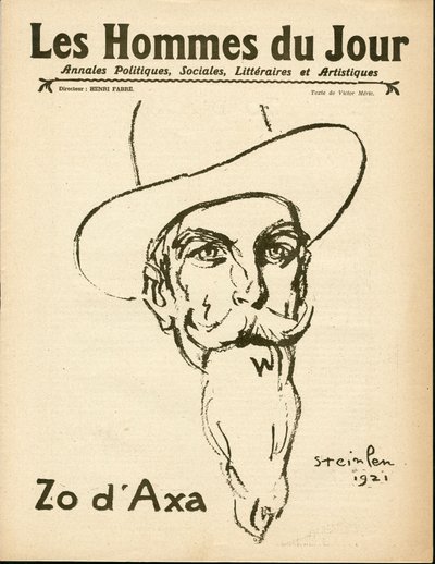 Couverture de "Les Hommes du jour", Satirique en N & B - Théophile Alexandre Steinlen