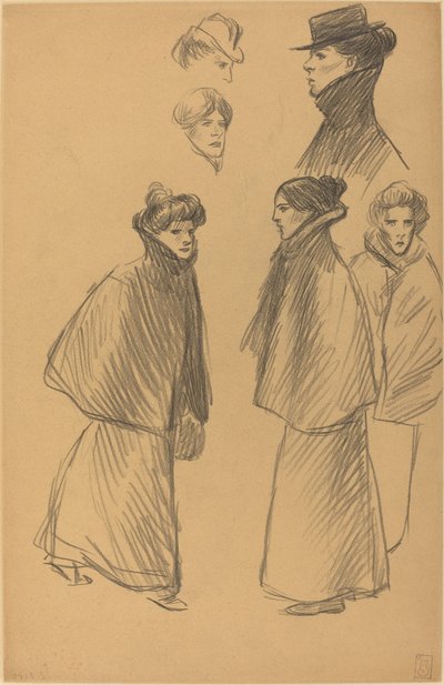 Études de figures [recto] - Théophile Alexandre Steinlen
