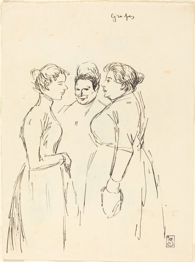 Femmes bavardant, fin 19ème-début 20ème siècle - Théophile Alexandre Steinlen