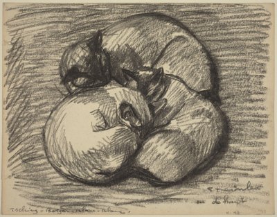 Les chats : Tsching, Batzar et Blanc-Blanc - Théophile Alexandre Steinlen