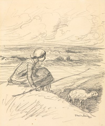 La Bergère, quatrième quart du 19e siècle ou premier quart du 20e siècle - Théophile Alexandre Steinlen