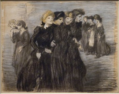 La sortie des midinettes - Théophile Alexandre Steinlen