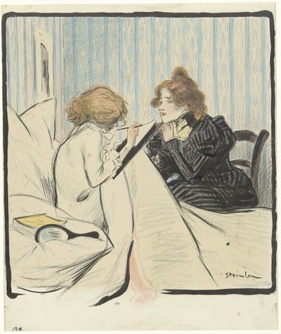 Deux femmes dans une chambre à coucher - Théophile Alexandre Steinlen