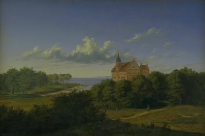 Un paysage avec un manoir. Composition - Thorald Læssøe