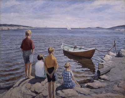 Enfants au quai - Thorvald Torgersen