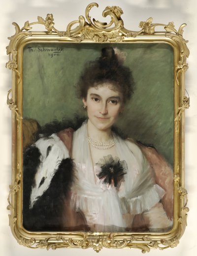 Amelia Eliza van Leeuwen (1862-1923). Épouse de Christiaan Bernard Tilanus, chirurgien et orthopédiste à Amsterdam - Thérèse Schwartze (signed by artist)