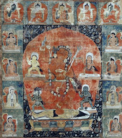 Culture tibétaine : Mandala de Samvara (détail) - Tibetan School