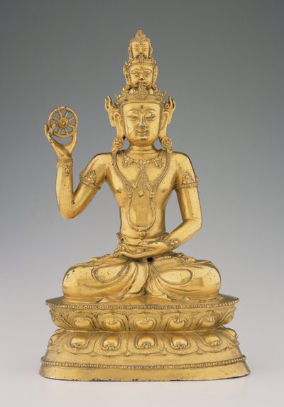 Vajrasattvadhatu Lokesvara (alliage de cuivre doré) - Tibetan School