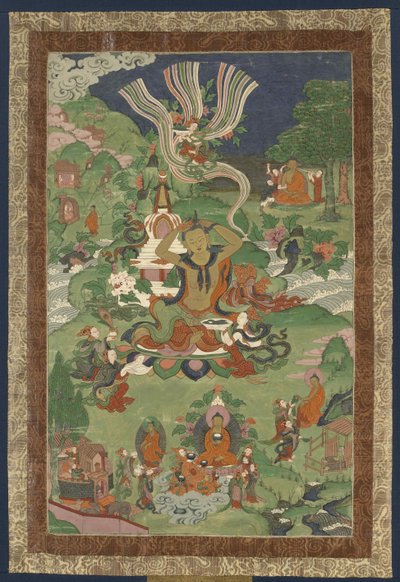 Thangka avec des scènes de la vie du Bouddha, seconde moitié du 19ème siècle - Tibetan culture.