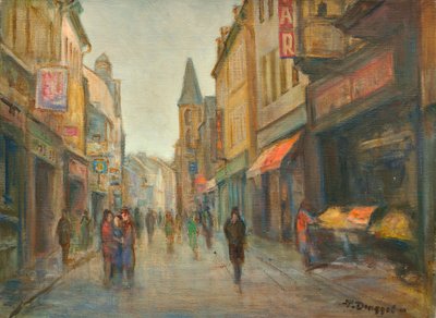 Rue sous la pluie (Paris) - Tibor Dengyel