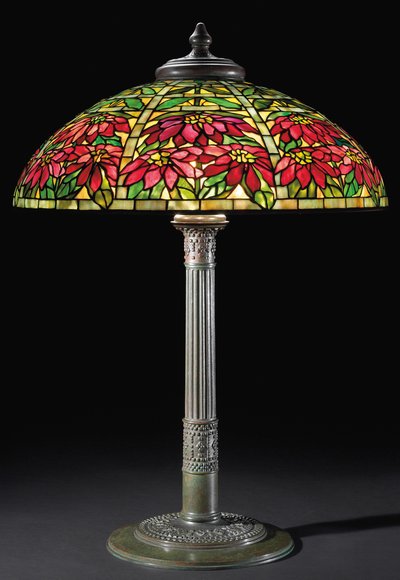 Lampe de table Poinsettia, vers 1910 - Tiffany and Company