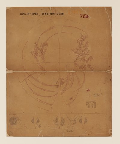 Étude pour un bol à punch de style japonais - Tiffany and Company
